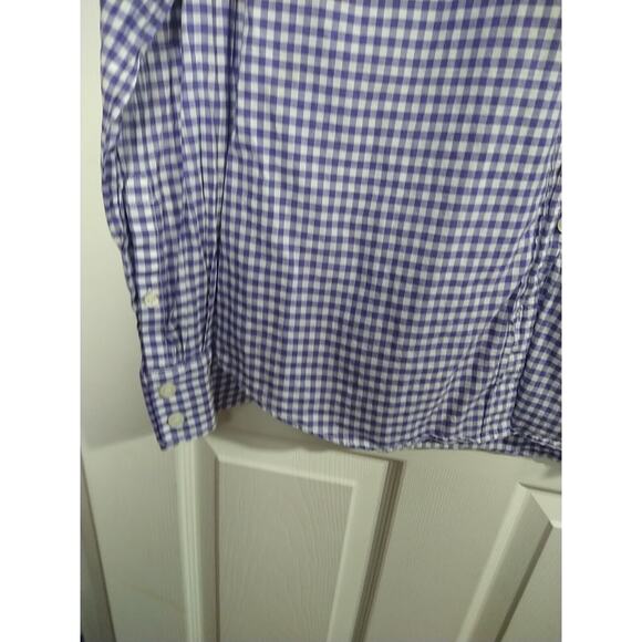 J. Crew Woman M The Perfect Shirt Purple Check Casual Long Sleeve - Picture 4 of 8